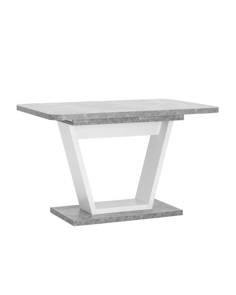 Стол Vector 120-160*80 бетон/белый (Стол обеденный Vector серый)
